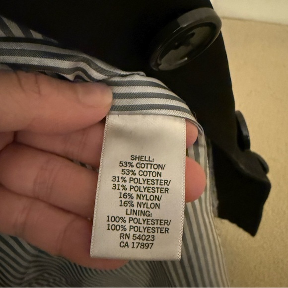 Banana Republic Water-Resistant Black Trench Coat (Size S, Petite) - Picture 4 of 4